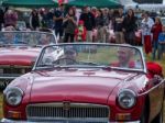 Red Arrows Pilots Entertaining The Crowds At Biggin Hill Stock Photo