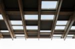 Pattern Of Metal Roof Structure Stock Photo