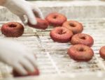 Red Velvet Cake Donuts Stock Photo