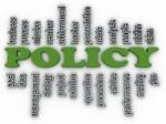 3d Imagen Policy Concept Word Cloud Background Stock Photo