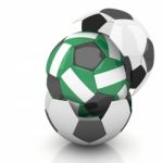 Nigeria Soccer Ball On White Background Stock Photo