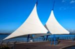 Cardiff, Wales/uk - December 26 : Part Of The Cardiff Bay Barrag Stock Photo