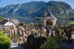 Well Kept Graveyard At The Maria Hilf Pilgrimage Church In Halls Stock Photo