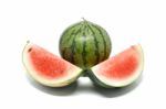 Watermelon White Background Stock Photo