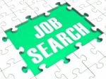 Jigsaw Puzzle Shows Job Search Stock Photo