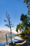 View Of Lake Mcdonald In Montana Stock Photo