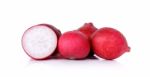 Red Radish Isolated On A White Background Stock Photo