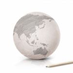 Shade Europe Map On Paper Globe Stock Photo