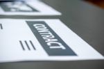 Contract Documents On The Desk In The Office Stock Photo