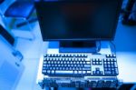 Storage Servers In Data Room Domestic Room Stock Photo