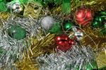 Christmas Ornaments Background Stock Photo