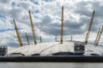 View Of The O2 Building From The River Thames Stock Photo