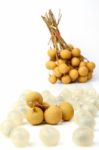 Longan Fruit On White Stock Photo