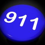 Nine One Switch Shows Call Emergency Help Rescue 911 Stock Photo