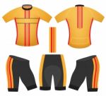 Yellow Cycling Vest Sports T-shirt Stock Photo