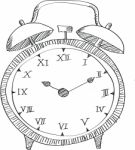 Doodle Clock Stock Photo