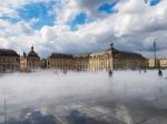 Miroir D'eau At Place De La Bourse In Bordeaux Stock Photo