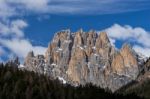 Mountains In The Valley Di Fassa Near Pozza Di Fassa Trentino It Stock Photo