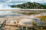 Grand Prismatic Spring Stock Photo