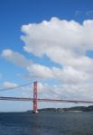 25th April Bridge In Lisbon, Portugal Stock Photo