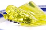 Yellow Gelatin Stock Photo