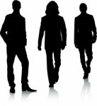 Silhouette Guys Stock Photo