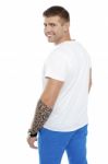 Smiling Young Man With Tattoo Stock Photo