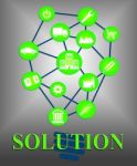 Solution Icons Represent Solving Successful And Resolution Stock Photo