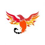 Phoenix With Scorpion Tail Icon Stock Photo