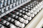 Sound Mixer Control Panel. Sound Controller Recording Studio. Mu Stock Photo