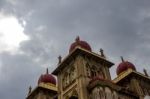 Palace With A Bright Sky In The Background Stock Photo