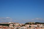 Lisbon Cityscape With Sao Jorge Castle And Gra硠church Stock Photo