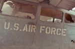 Text On An Old War Airplane Stock Photo