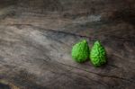 Two Leech Lime On The Old Wooden Table Stock Photo