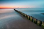 Breakwater Sunset Stock Photo