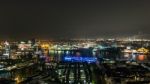 Scenic Of Hamburg Night Cityscape Stock Photo