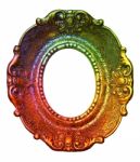 Rainbow Retro Picture Frame Stock Photo