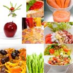 Healthy Vegetarian Vegan Food Collage Stock Photo