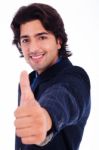 Business Man Giving Thumbsup Stock Photo