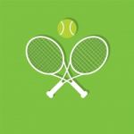 Racket And Ball  Tennis Flat Icon   Illustration  Stock Photo