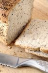 Sliced Seeded Bread Stock Photo