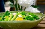 Fresh Avocado Salad Stock Photo