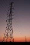 Electricity Pylons Stock Photo