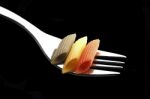 Italian Penne Pasta On A Fork Stock Photo