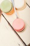 Colorful French Macaroons Stock Photo