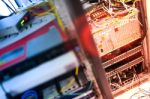 Fiber Optic With Servers In A Technology Data Center Stock Photo