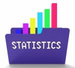 Statitics File Represents Stats Graph 3d Rendering Stock Photo