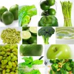 Green Healthy Food Collage Collection Stock Photo