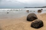 Moeraki Boulders Stock Photo