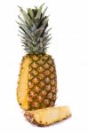 Pineapple On White Stock Photo